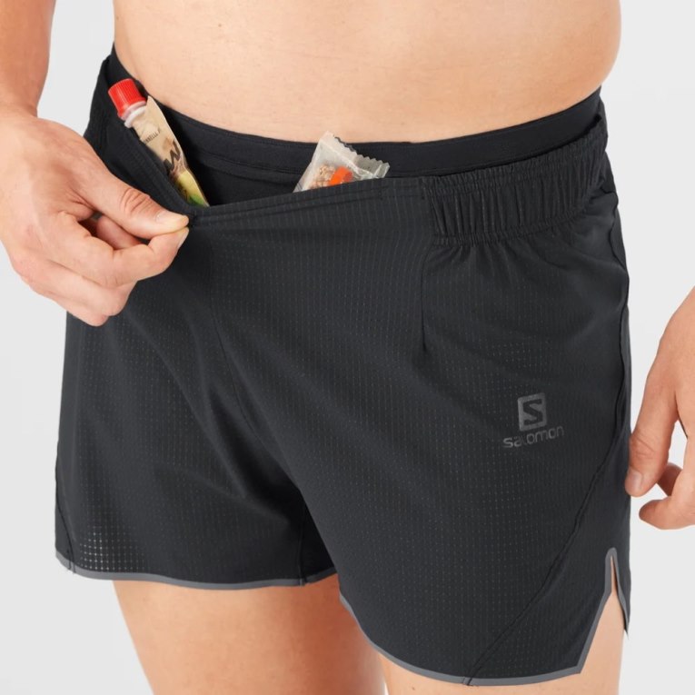 Black Salomon Sense Aero 3'' Men's Shorts | PH 42971T